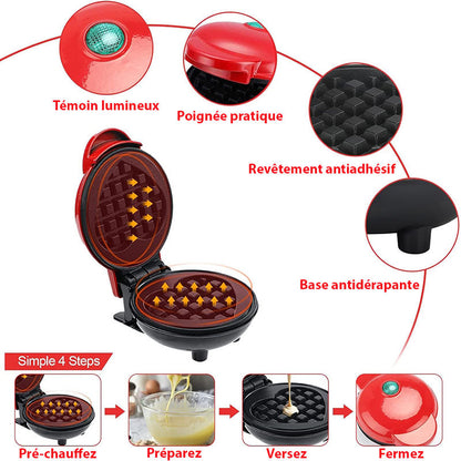 Gaufrier Électrique - Appareil à Gaufre - Croque Monsieur