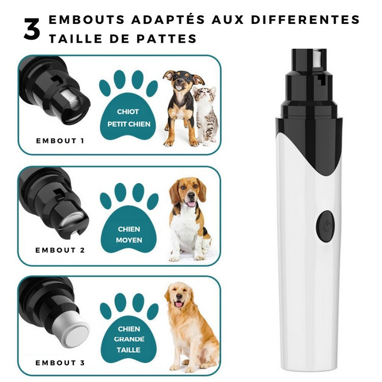 Coupe griffes pour chat et chien - Lime à ongles électrique