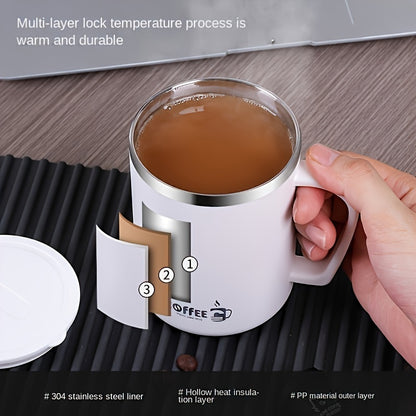 Mug en Acier Inoxydable avec Couvercle