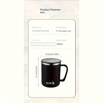 Mug en Acier Inoxydable avec Couvercle