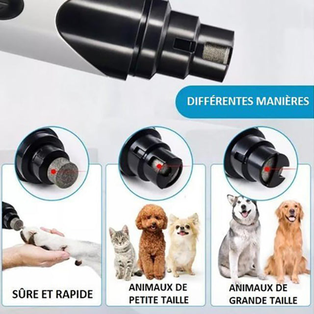 Coupe griffes pour chat et chien - Lime à ongles électrique